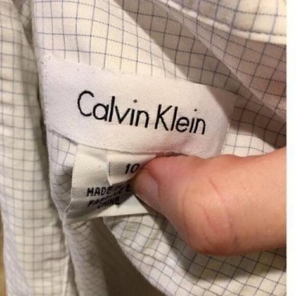 Calvin Klein Top Size 10 Button Down French Cuffs - Picture 8 of 9